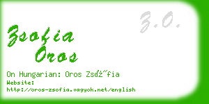 zsofia oros business card